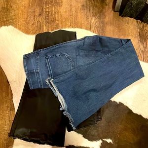 2 pair high rise flare jeans- Sz 8